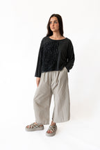 Krista Larson Crop Cabbage Rose T-Shirt | ATELIER957