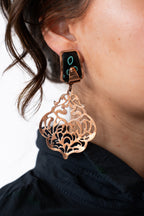 Sally Bass Copper Clip-On Earrings