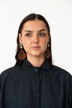 Sally Bass Copper Clip-On Earrings