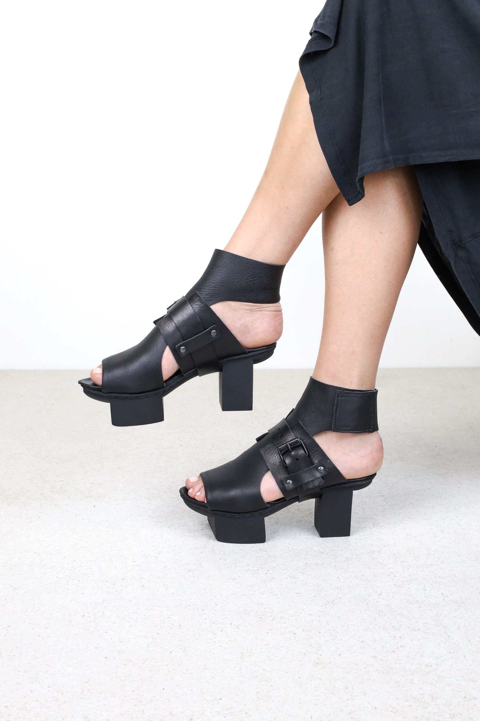 Trippen Forecast Black Sandals | ATELIER957