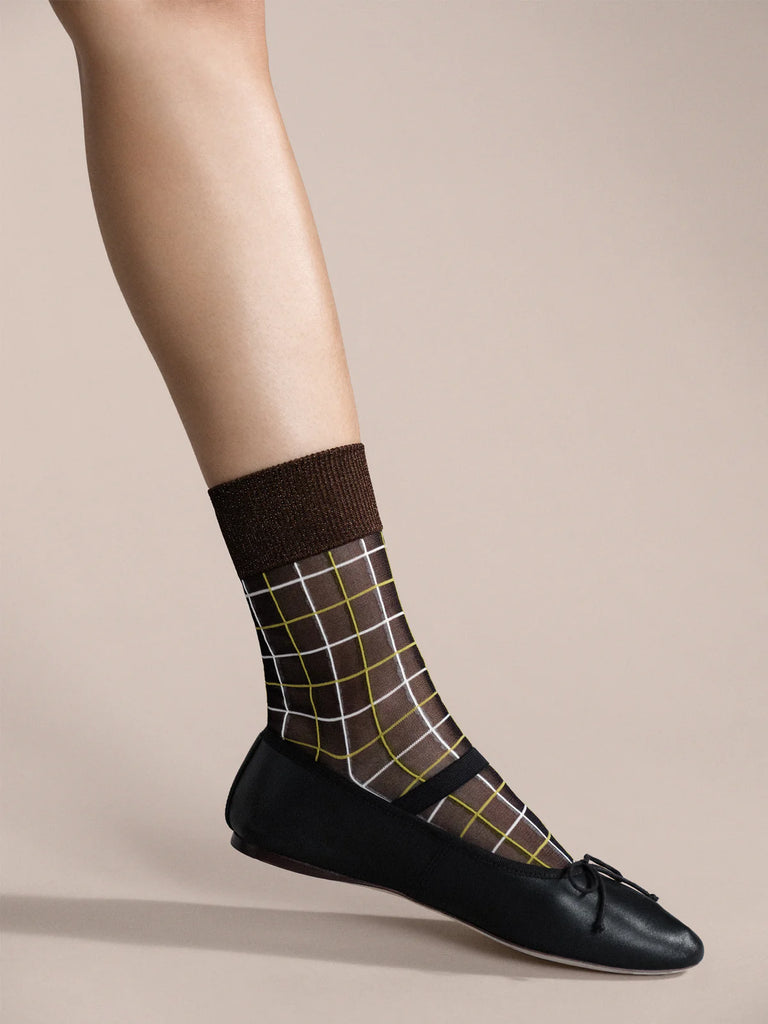 Grid Sheer Crews Socks | ATELIER957