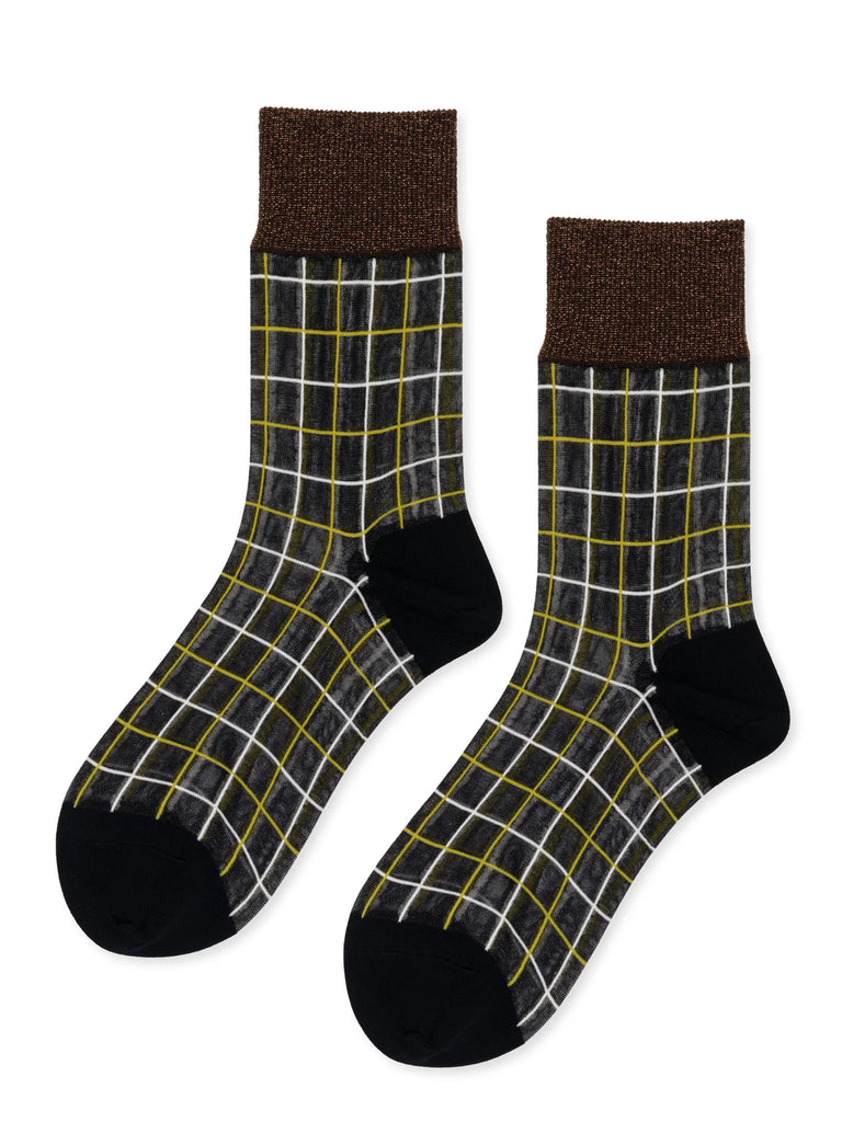 Grid Sheer Crews Socks | ATELIER957