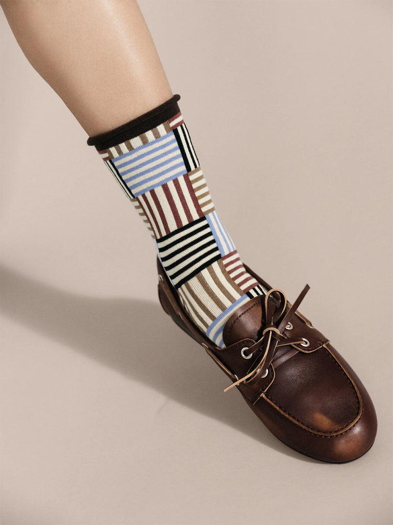 Striped Tile Crew Socks | ATELIER957