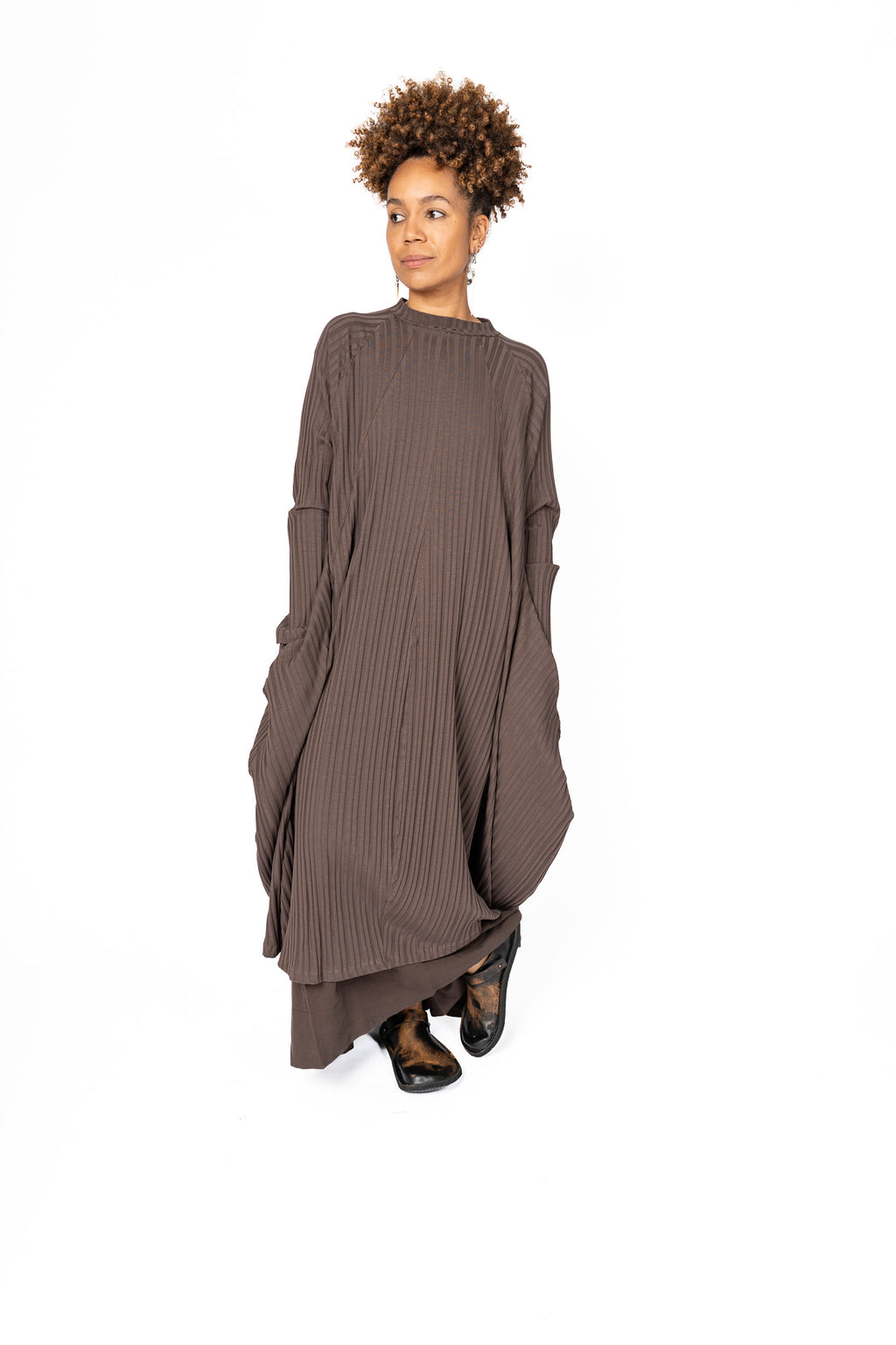 SORT AARHUS SA3123 Ribbed Dress | ATELIER957