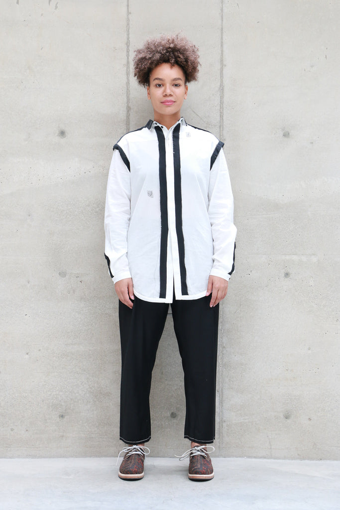 Umit Unal Contrast Button-Down Shirt | ATELIER957