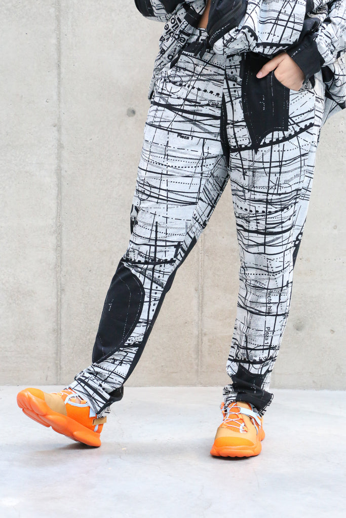 Rundholz Black Label Black Print Jersey Pants | ATELIER957