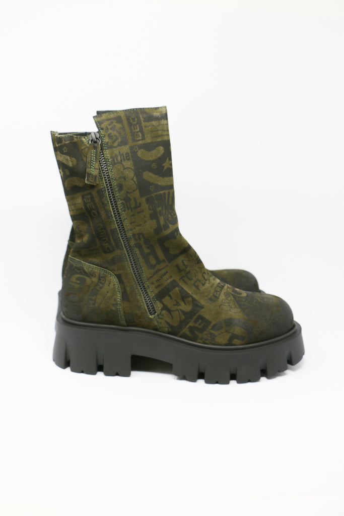 Rundholz Black Label Teal Print Boots | ATELIER957