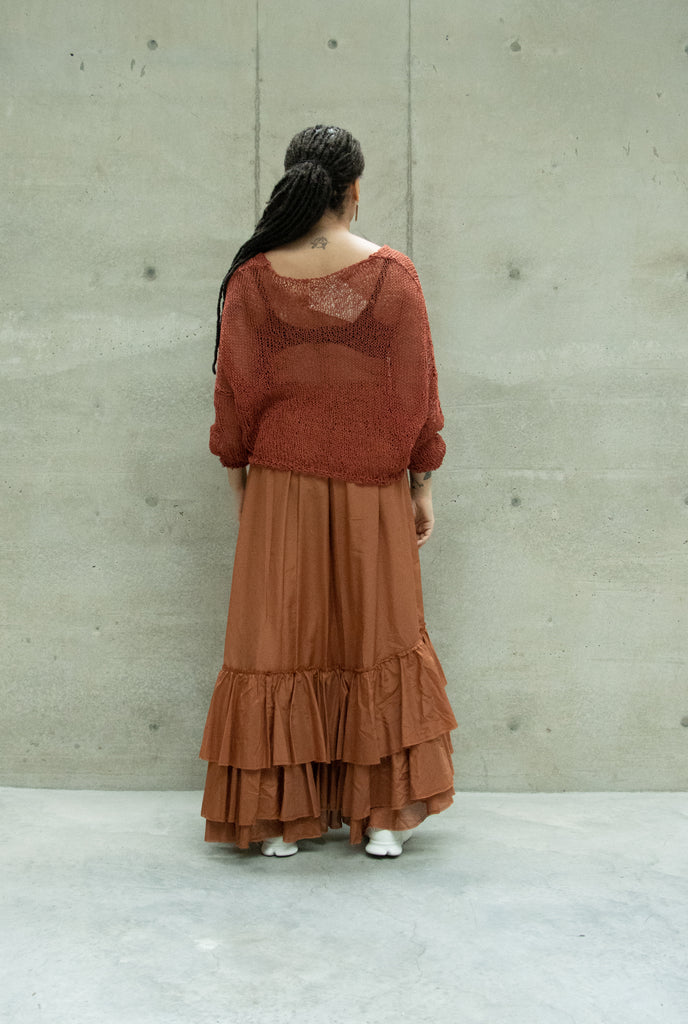 Amano Colab Rust Hand Knit Pullover | ATELIER957